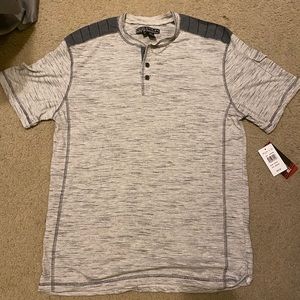 Grey/White Henley